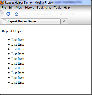 Screen shot of rendered HTML.